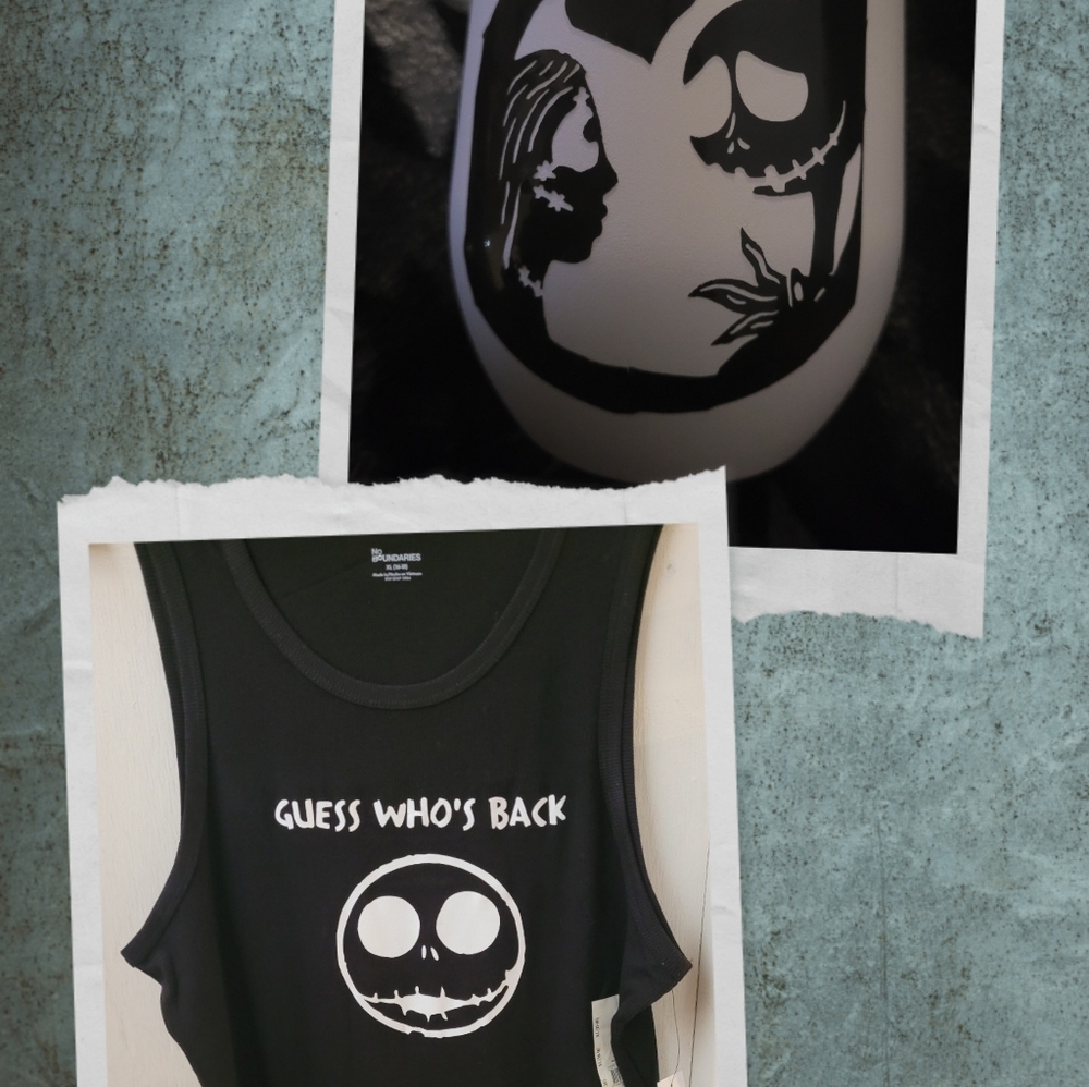 White Custom Graphic Tank Top with Mug